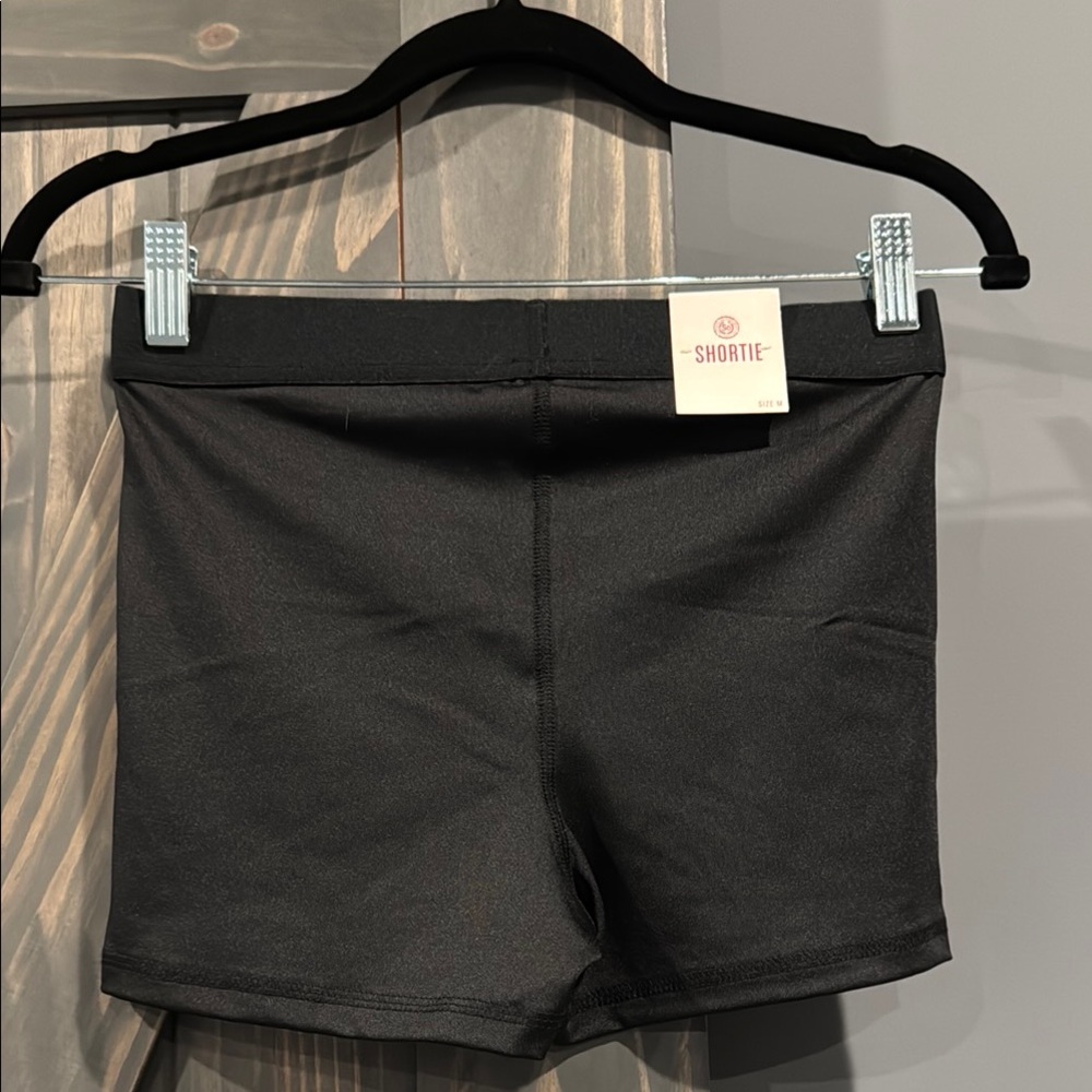 SO Black Bike Shorts with Stretchy Fabric and Wide Elastic Waistband